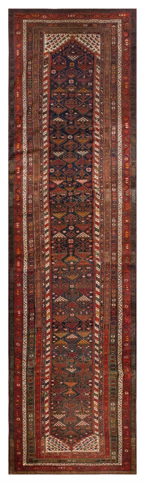 60+ Years Old Vintage Turkish Oushak Rug Runner 116x484 cm (3'10"x15'10") gallery