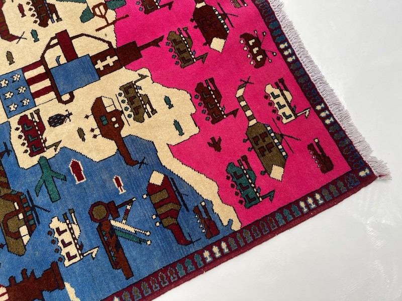 148x105 Cm Afghan War Rug War Rug Beautifully Made Wool Rug Handicrafts #473 gallery