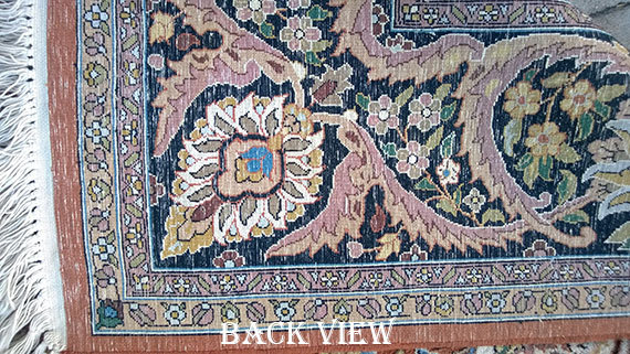 A SENSATIONAL 💯 % Silk QOUM PATTERN ON KASHMIR INDIA RUG gallery