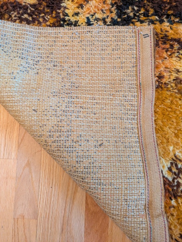 Vintage Scandinvian Mid Century Danish Rya Rug Polish Rug Shaggy Rug 5'x3' gallery
