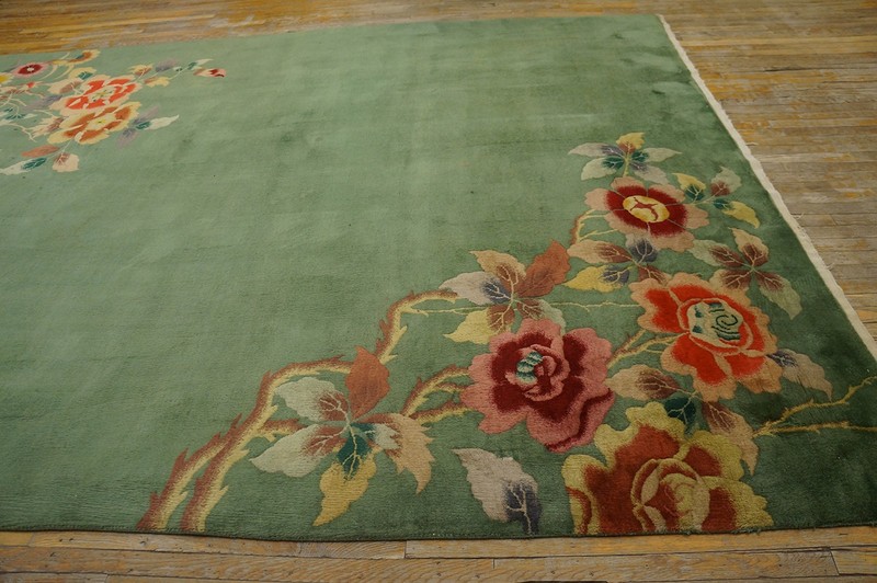8X10 Antique Chinese Art Deco Wool Area Rug 1935 gallery