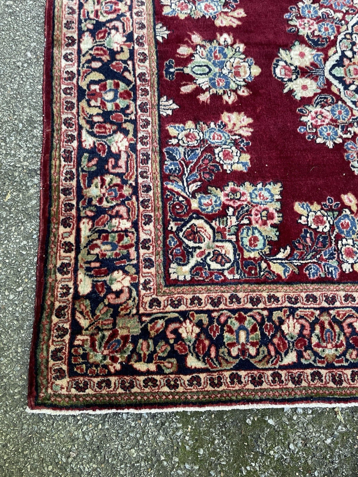 Beautiful 1920s Antique Oriental Rug 4x4’ SQUARE Ferahan Lilihan Tribal Sa Ruk gallery