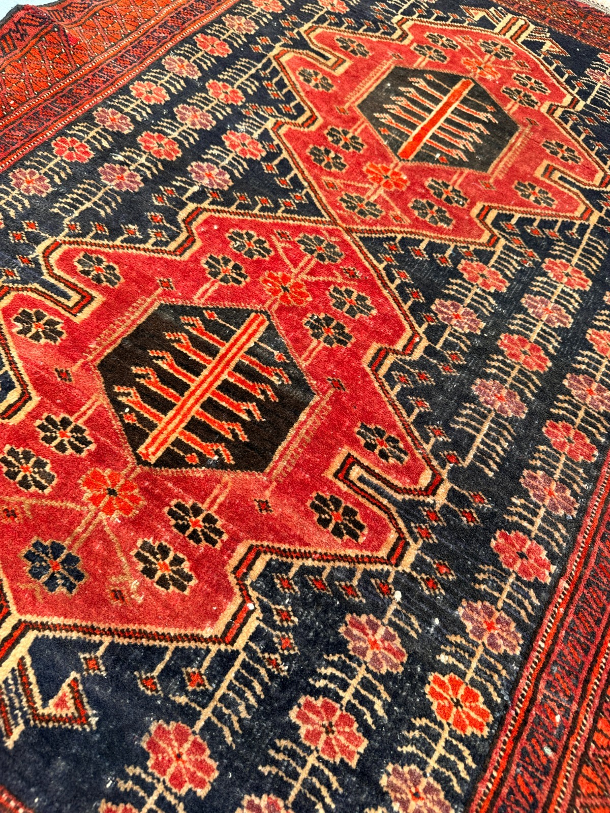COLLECTORS’ ITEM Antique Taimani Natural Vegetable Dye Super Fine Quality Carpet gallery