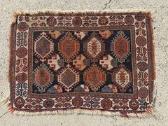Antique Tribal Bag Face Oriental Rug