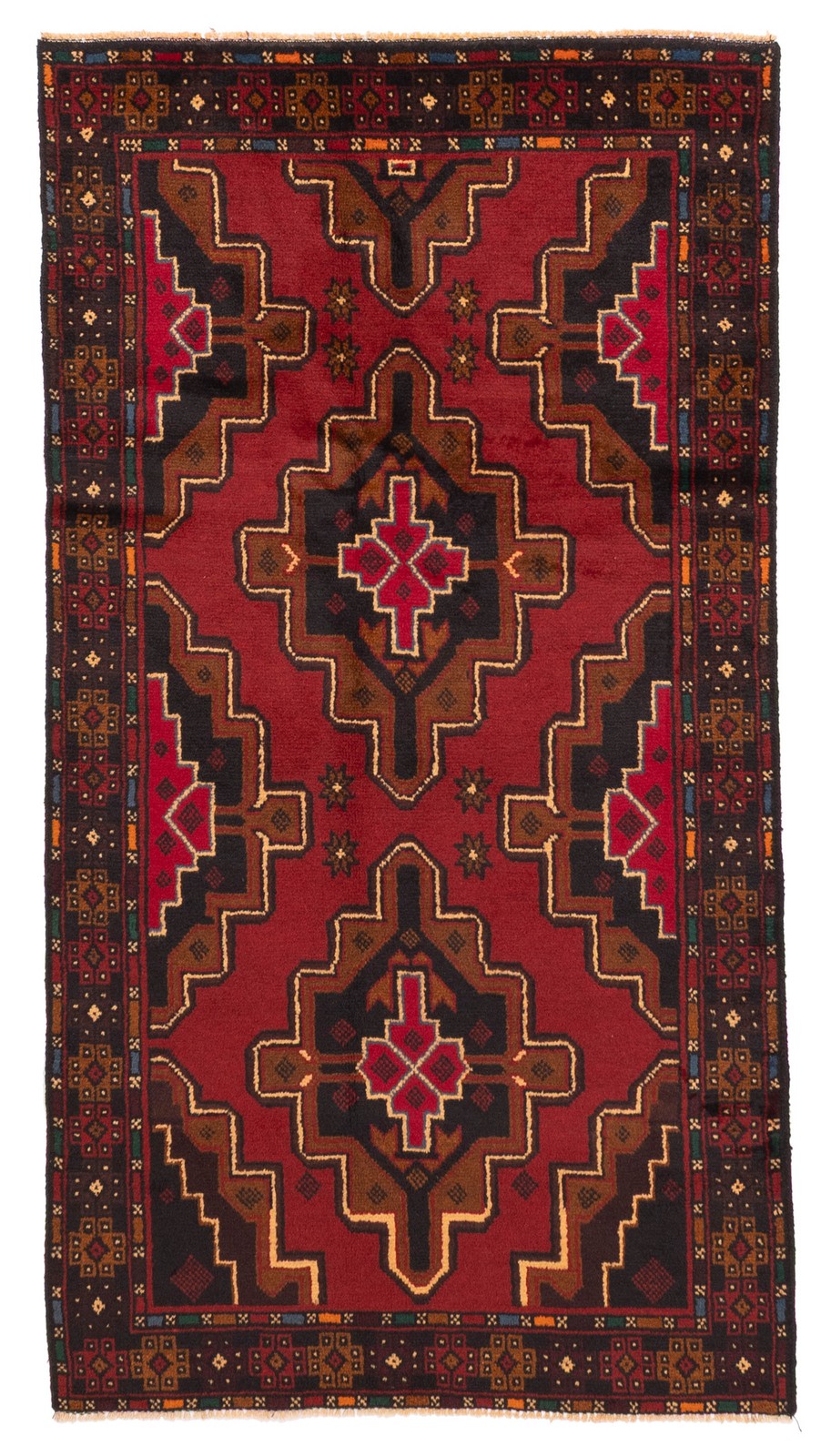 Vintage 3'7" x 6'7" Traditional Hand Knotted Vegetable Dye Wool Area Rug gallery