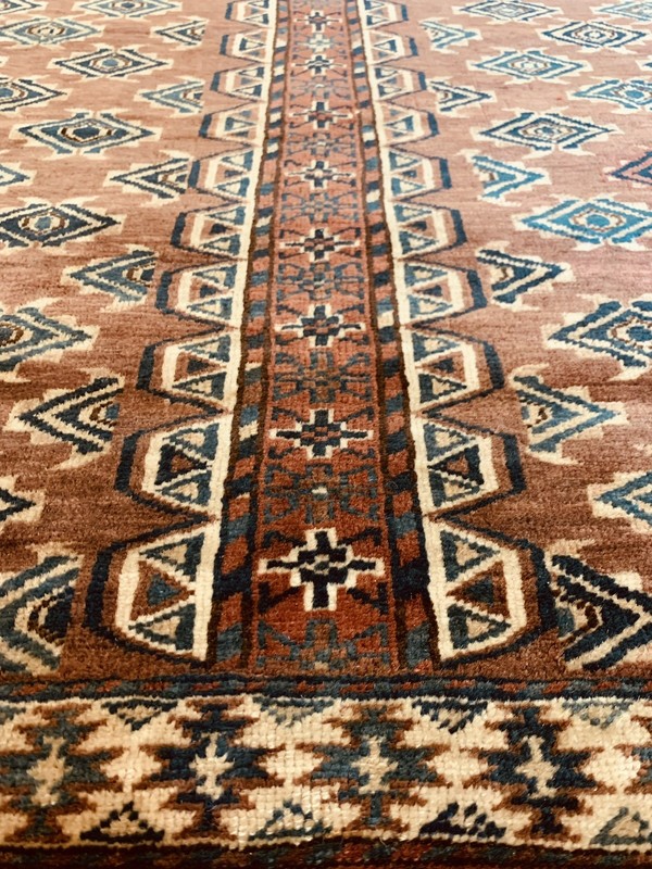 antique hand made turkoman turkemen rug size 165x138cm gallery