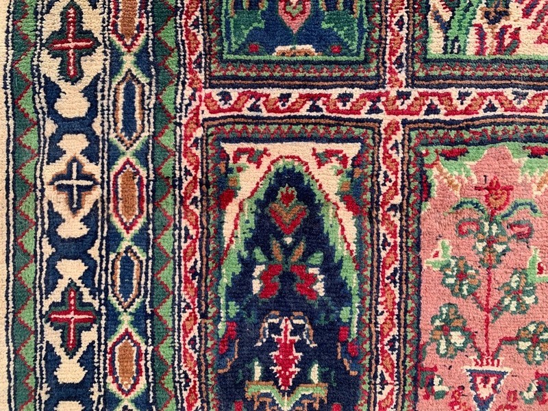 Vintage Afghan Compartment Rug Hand Knotted Wool Runner Rug 3x7 ft Free Ship gallery