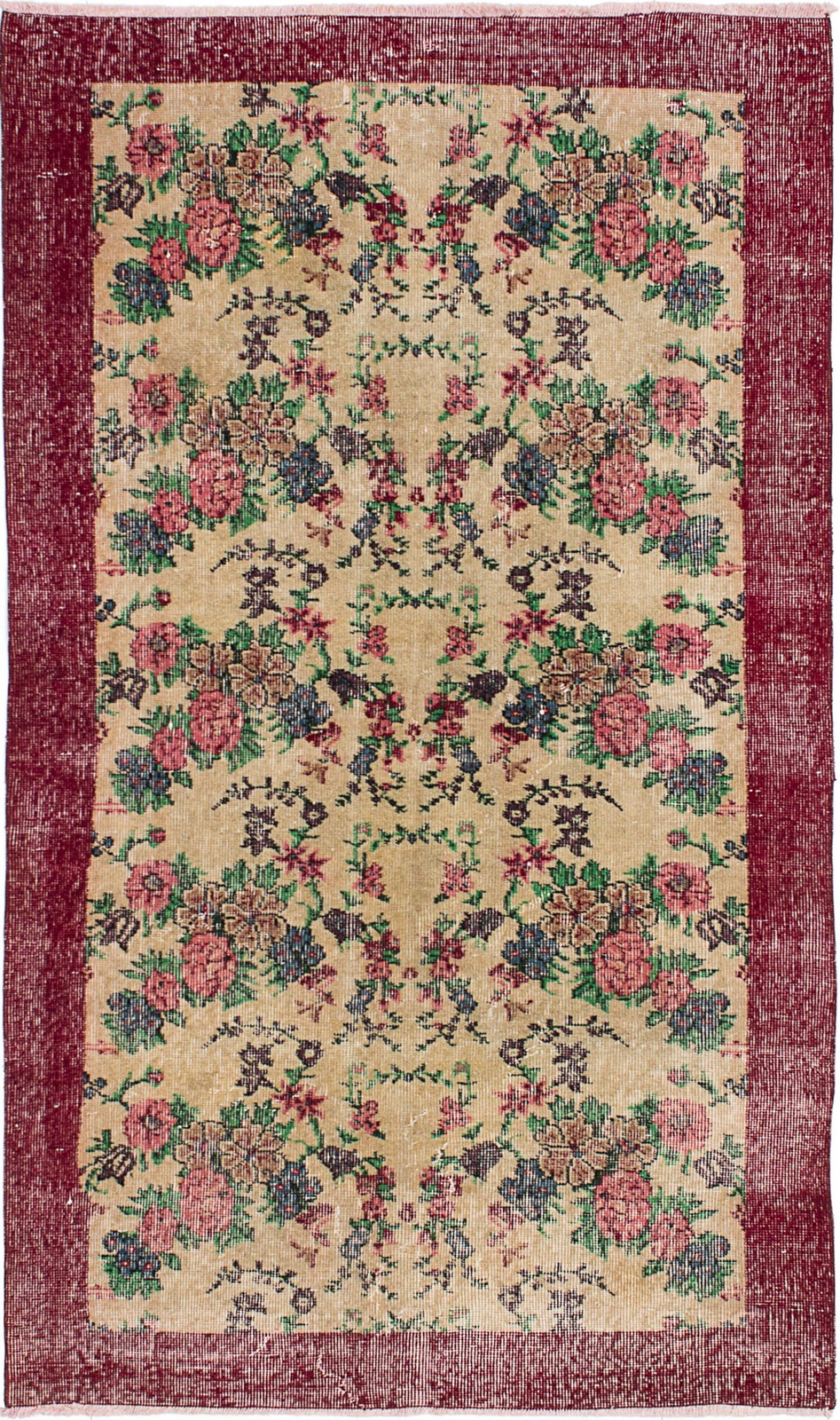Traditional Vintage Hand-Knotted Area Rug 3'8" x 6'6" Oriental Wool Carpet gallery