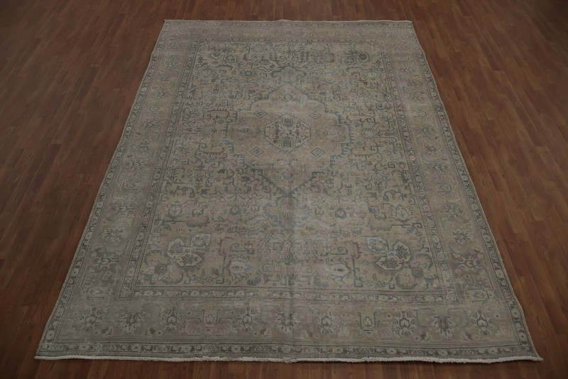 Vintage Distressed Beige Rug Adding Timeless Sophistication to Interiors 8x11 gallery