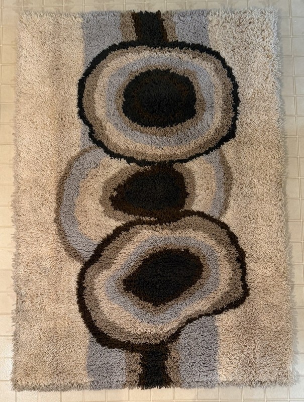 1970s Dania Taepper Era UNUSED Danish Ege Rya Deluxe Rug 4.7 x 6.7 Wool MCM gallery