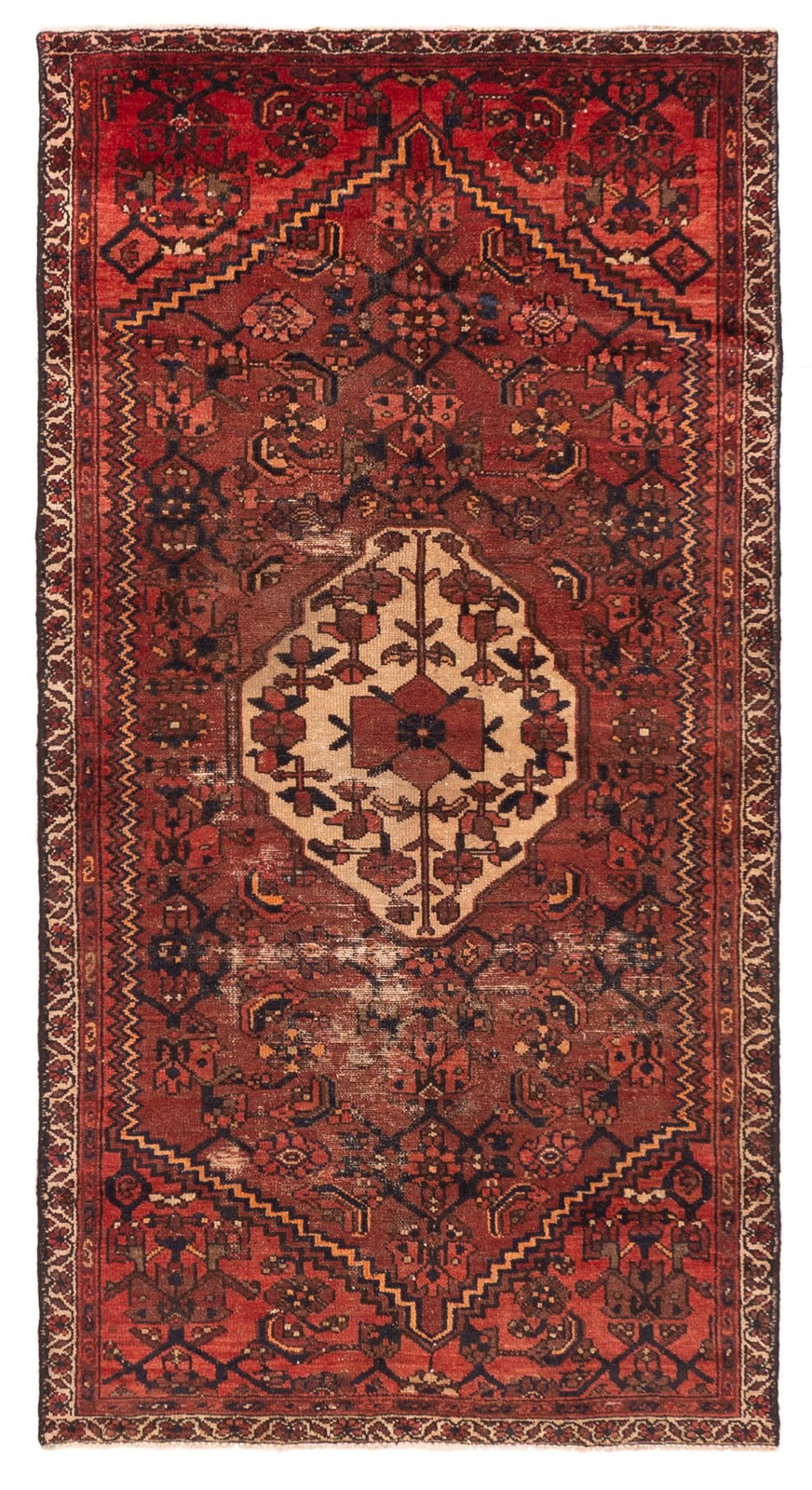 Vintage 3'3" x 6'4" Traditional Hand Knotted Vegetable Dye Wool Area Rug gallery
