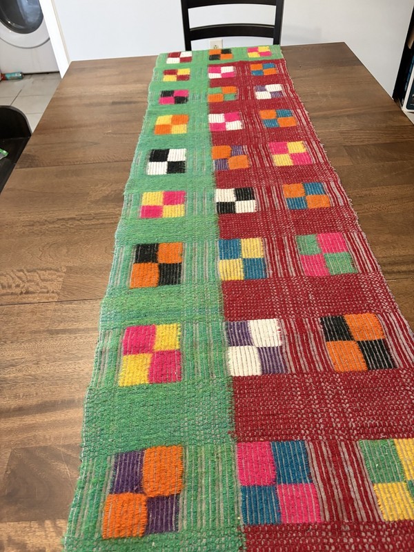 Vintage Handwoven Rag Rug Runner 78" x 17" Handmade Colorful Farmhouse Boho gallery
