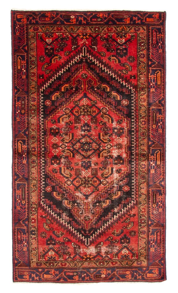 Traditional Vintage Hand-Knotted Area Rug 3'9" x 6'8" Oriental Wool Carpet
