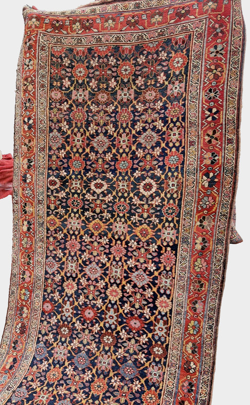 Auth: 19th C Antique Bijar Runner Rare Kurdish Collectors Pc Organic 45"X18' gallery