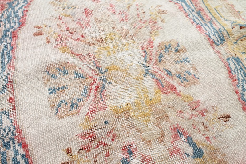 Turkish Rug 42''x55'' Vintage Old Anatolian Fragment Gordes Carpet 109x142cm gallery