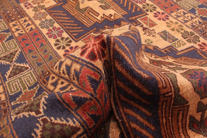 Vintage 3'7" x 5'10" Traditional Hand Knotted Vegetable Dye Wool Area Rug gallery
