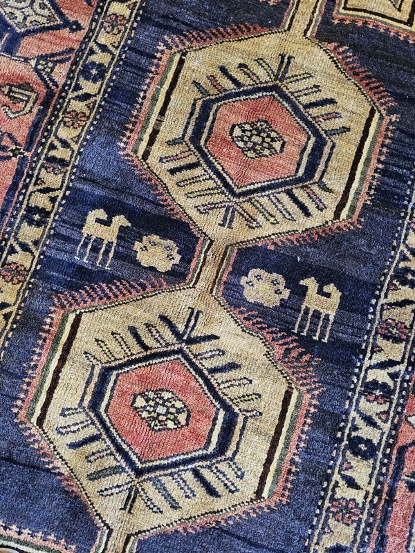 4.2 x 7.4 VINTAGE Top Quality Veg Dye Turkish Are Rug Hand Knotted One Of A Kind gallery