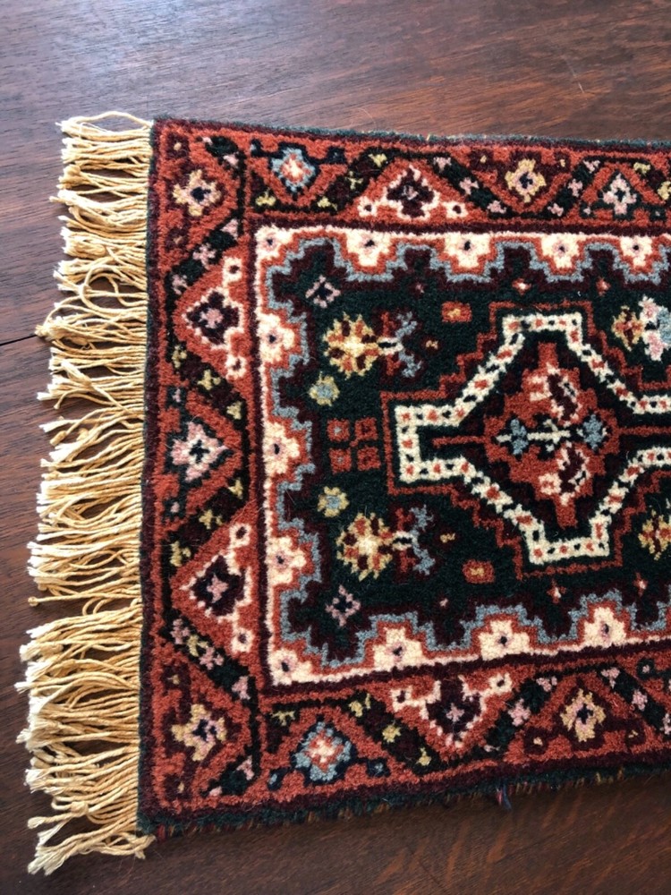 vintage hand knotted wool rug