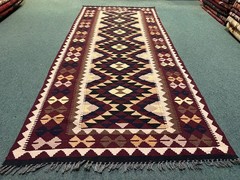 210 X 90 cm Stunning Natural Vegetable Dye Chobi Contemporary Flat Weave Kilim