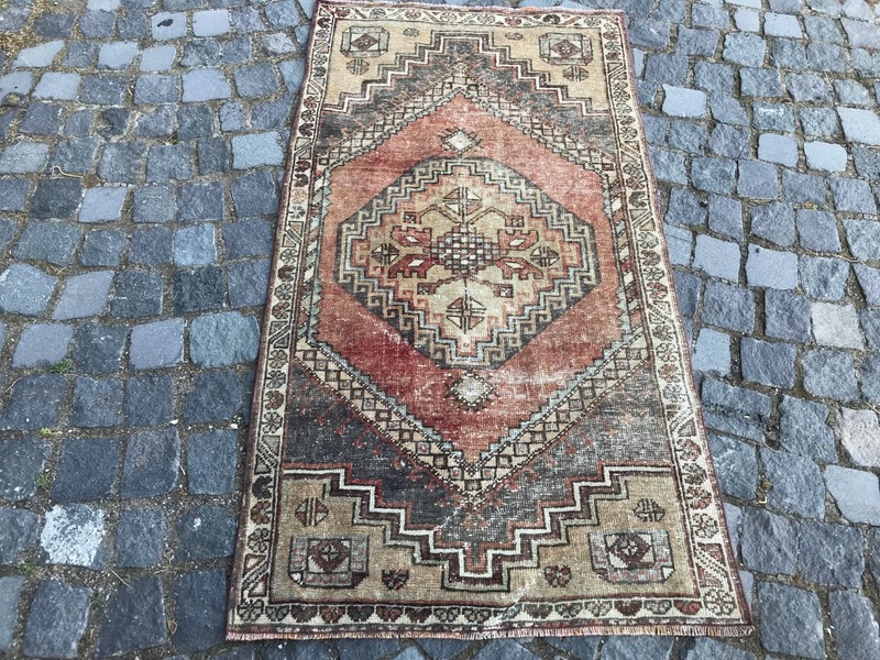 Handmade Wool Rug, Bohemian Area Rug, Turkish Vintage Rug, Home Decor,2,6x4,9 ft gallery