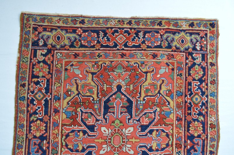 WONDERFUL ANTIQUE RARE SMALL SERAPI HERIZ RUG gallery