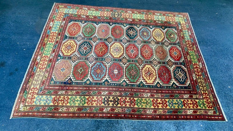 7x9 ft S-Antique Caucasian Moghan Rug gallery