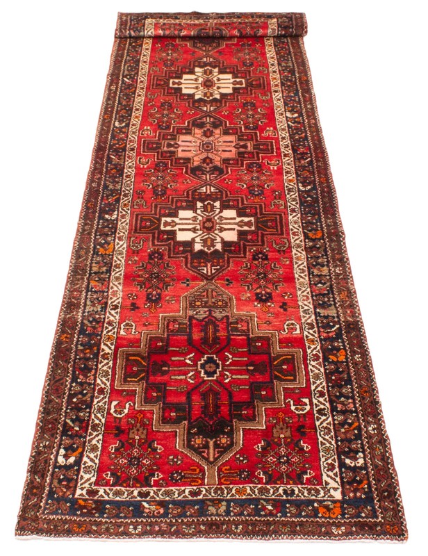 3'7" x 13'0" Vintage Hand-knotted Runner Rug Traditional Oriental Wool Carpet gallery