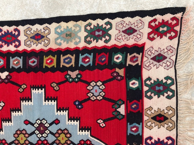 Vintage Traditional Handmade Beautiful Turkish Kilim Floor Rug Carpet 288x198 cm gallery