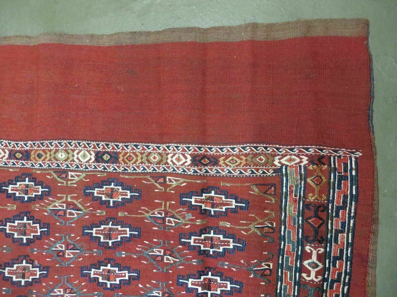45" X 32" Antique Handmade Bokhara Turkoman Yomud Chuval Wool Rug Soumak NICE gallery