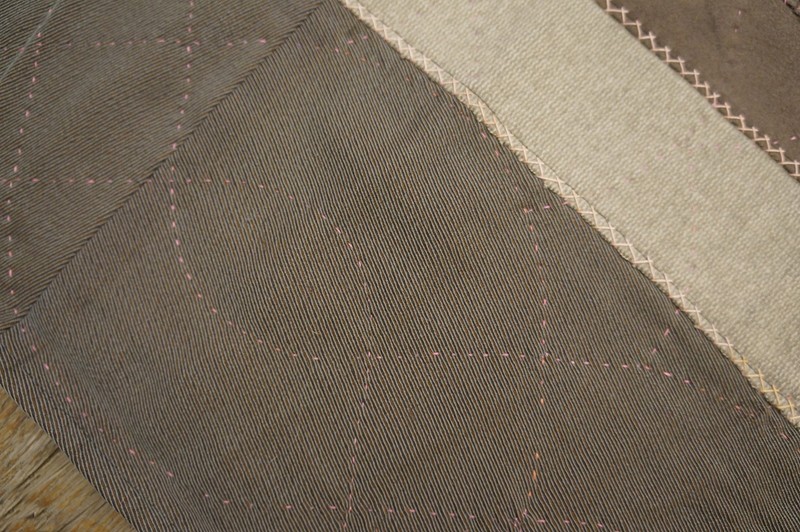 6X6 Antique American Quilts Wool Area Rug 1920 gallery