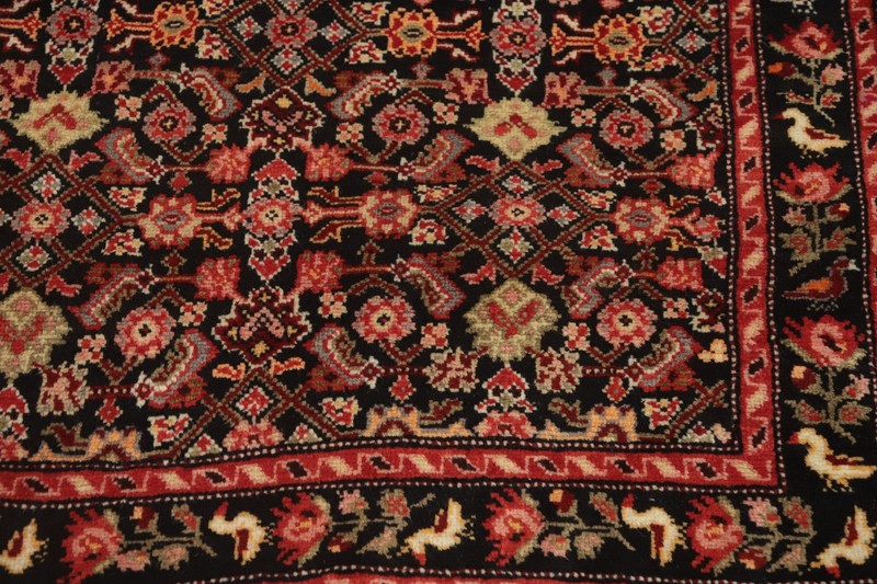 Black Antique Traditional Vegetable Dye 16 ft Long Runner Rug Hand-knotted 4x16 gallery