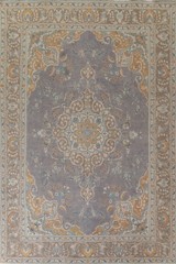 Over-Dyed Gray Traditional Area Rug 10×13 Wool Hand-knotted Room Size Carpet