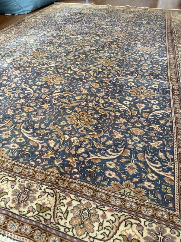 Antique Turkish Kayseri Bunyan Rug 6.5x10 ft Handwoven Wool Oriental Carpet gallery