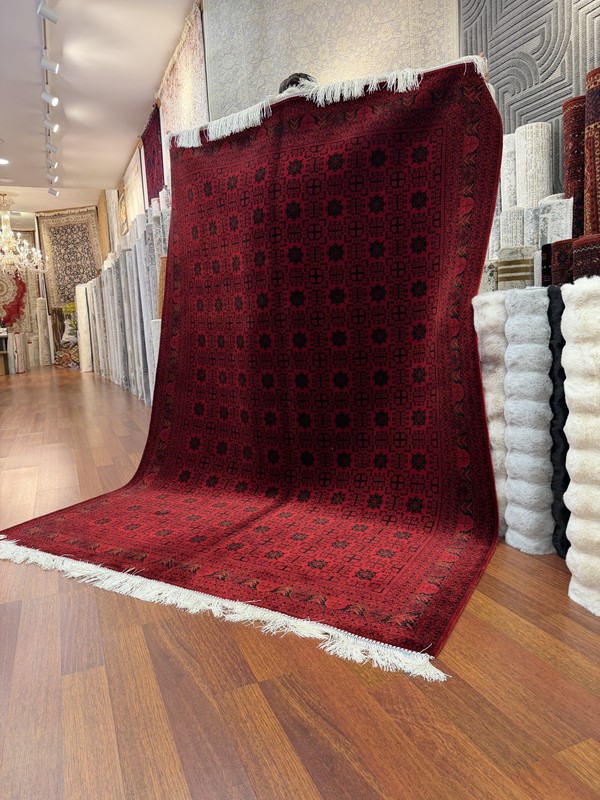 Turkish Silk Blend Rug 8x11 Ft Red Black Oriental Hereke Style Area Rug gallery