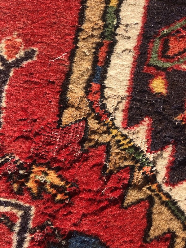 Afghan rug Antique vintage Turkmen Egyptian distressed woven runner 126" x 28" gallery