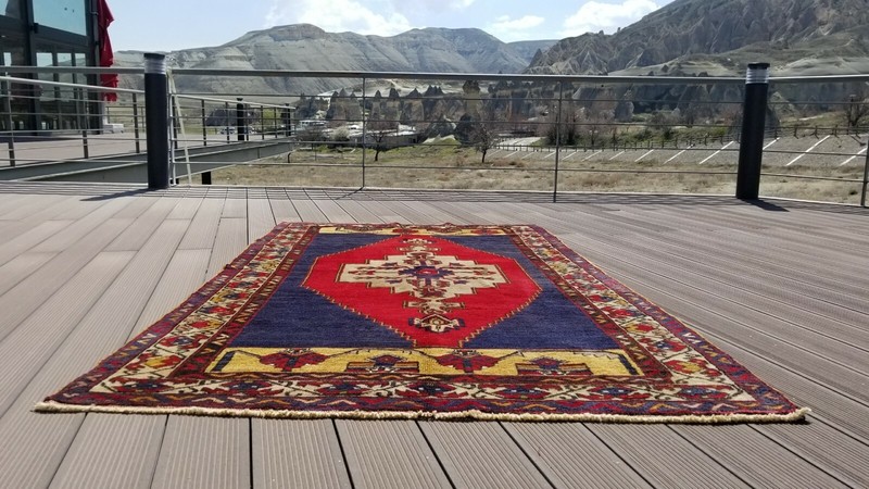 Stunning Antique 1900-1939s Natural Dye Wool Pile Tribal Area Rug 5x7ft gallery