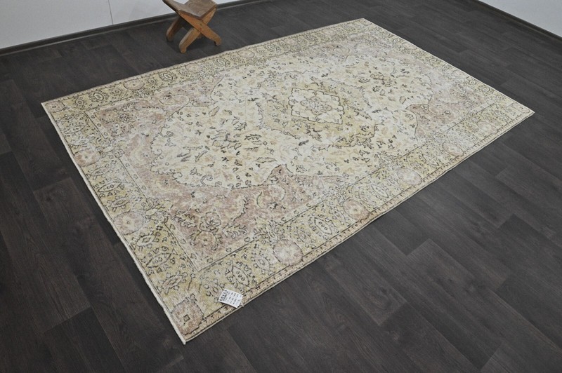 Oushak Turkish Vintage Rug 5x9 Kilim Rug Anatolian Handmade Boho Decor BEIGE gallery