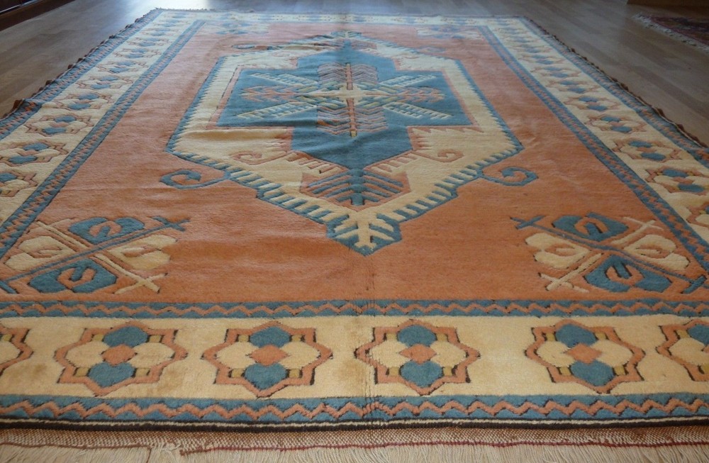 1970's Fine Antique Caucasian Kazak Handmade Rug 8Ft X 10' 7" Free Shipping