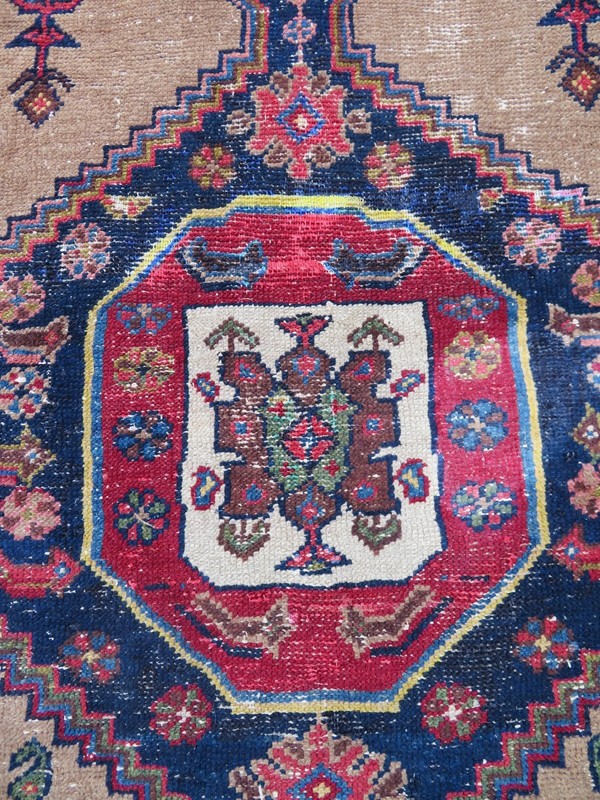 Distressed Antique Hamedan Rug. 202cm X 132cm. gallery