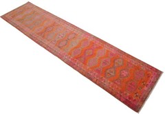 34″ x 144″ Brilliant Kurdish Herki Full Tribal Runner Rug Kitchen Rug 2′10″ x12′