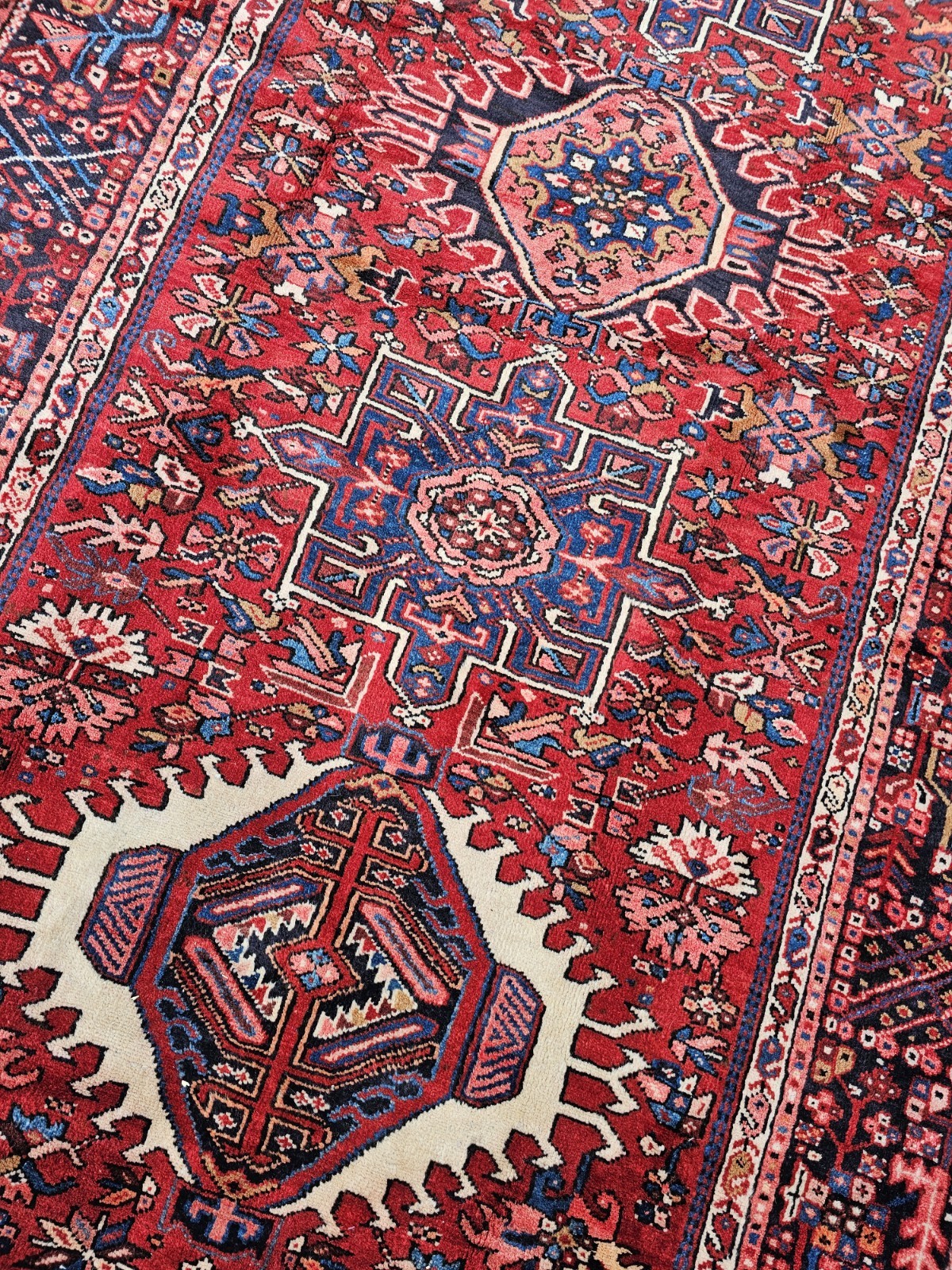 4.9 x 12.7 ANTIQUE CAUCASIAN HERIZ SERAPI KAZAK VINTAGE USHAK TRIBAL RUNNER gallery