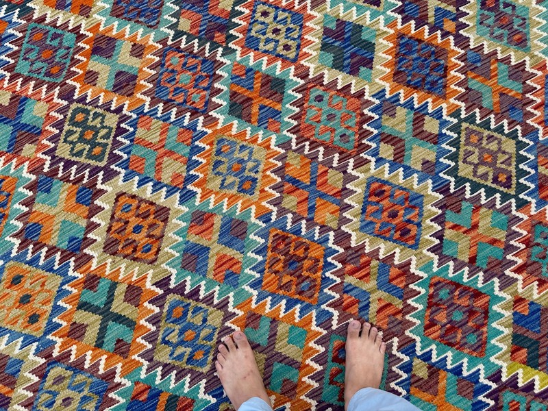 10x13 ft Large Oriental Turkish Multicolor Handwoven Afghan Modern Turkmen Rug gallery