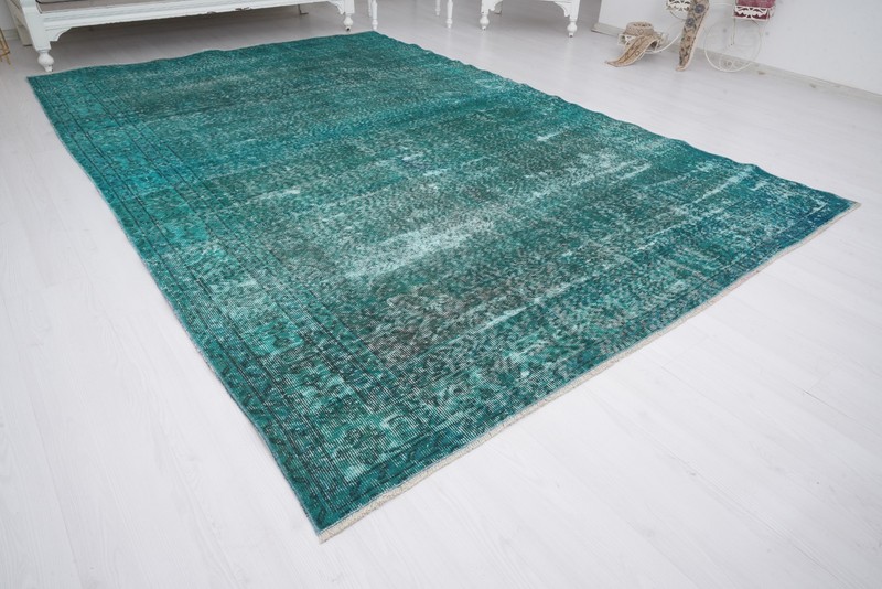 Large Vintage Turkish Oushak Rug 7x10 Neutral Handmade Anatolian Wool Carpet 282 gallery