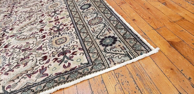 Exquisite Antique 1940-1050's Wool Pile Natural Color Bunyan Area Rug 4'8"×6' gallery