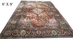 A SENSATIONAL 💯 % Silk QOUM PATTERN ON KASHMIR INDIA RUG