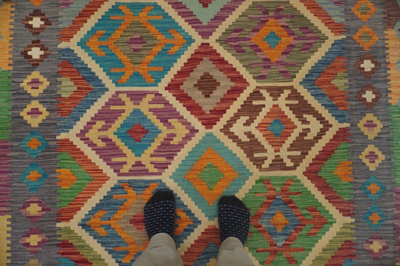 5x7 Afghan Multicolor Hand Woven Wool Tribal Area Rug 4'10"x6'3" gallery