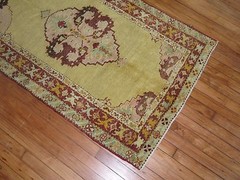 Antique Turkish Oushak Ushak Rug Size 3’x5′