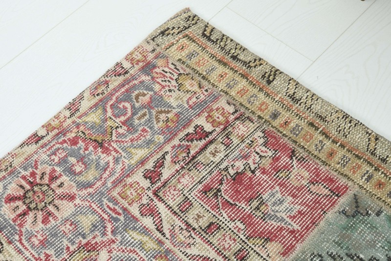 Small Turkish Runner Rug 2x5 Hand-Knotted Vintage Oushak Oriental Rug Carpet,723 gallery