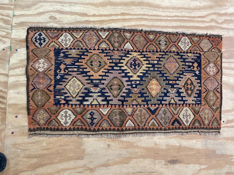 Antique Shahsavan Kilim/Rug, c-1900's, 23" x 44" #15802 gallery