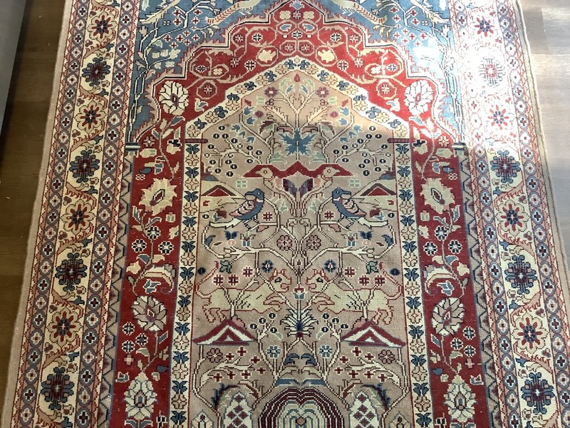 4'1"x6'1" Collector Antique Extra Fine Hand-Knotted 100% Wool Rug. gallery